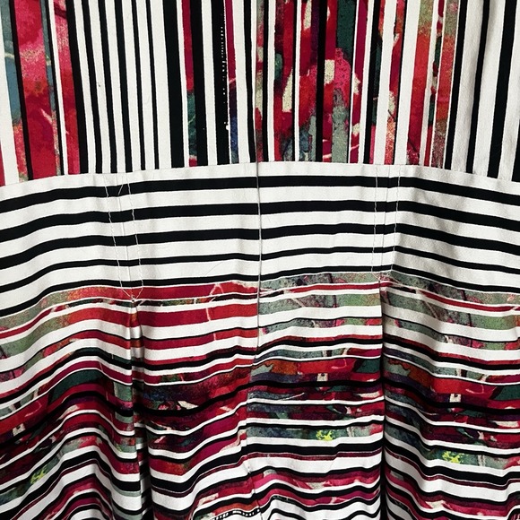 Nine West Pleated Sundress Womens Size 12 Colorful Striped Pockets Sleeveless - Picture 6 of 10